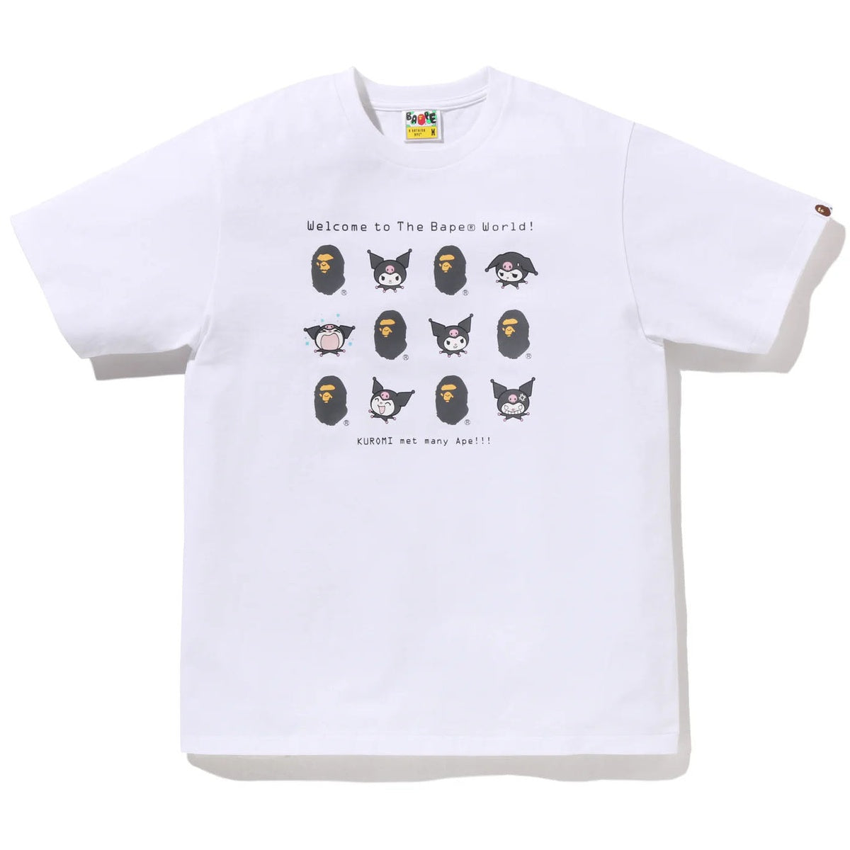 A BATHING APE BAPE SANRIO CHARACTERS KUROMI TEE WHITE