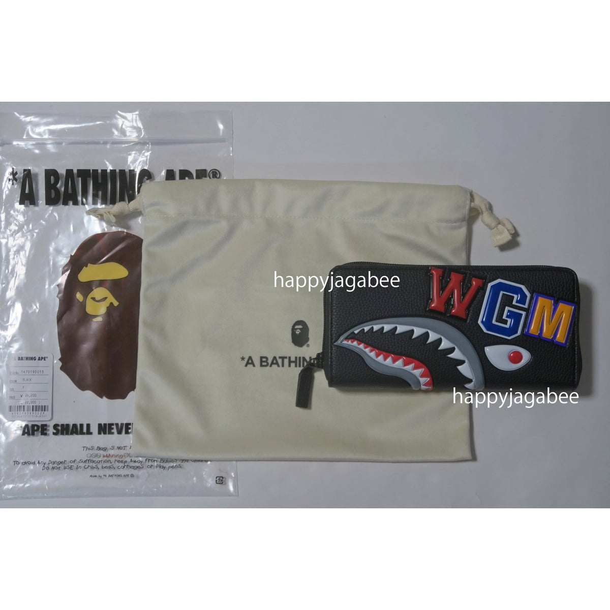 A BATHING APE BAPE SHARK LONG WALLET