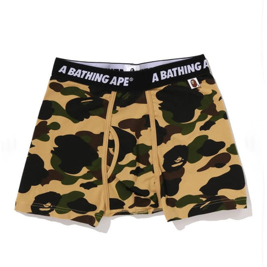 A BATHING APE BAPE 1ST CAMO TRUNKS YELLOW