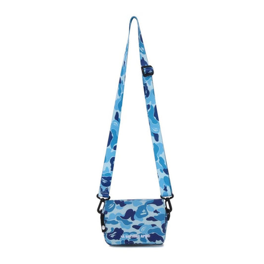 A BATHING APE BAPE ABC CAMO MINI SHOULDER BAG BLUE