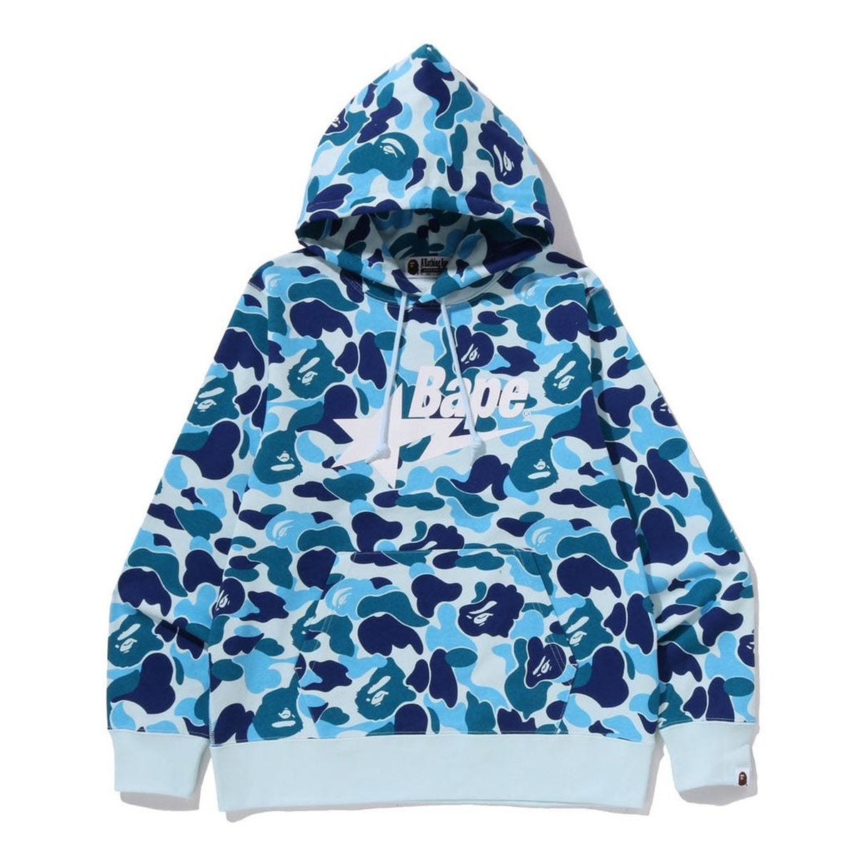 A BATHING APE ABC CAMO BAPE STA PULLOVER HOODIE BLUE