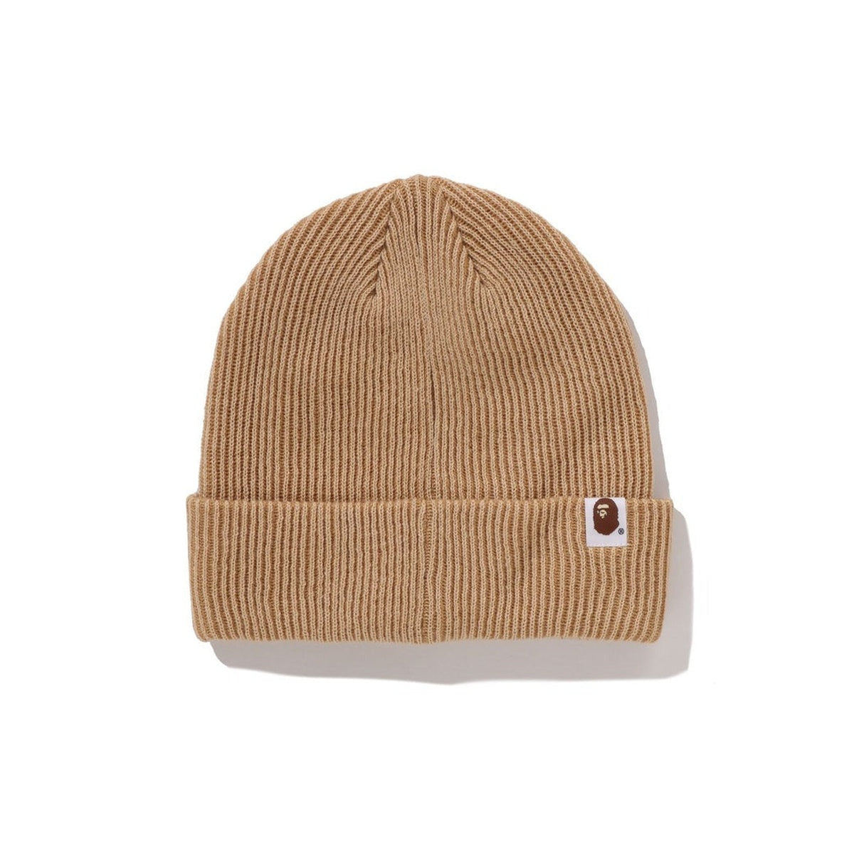 A BATHING APE BAPE A BATHING APE BAPE KNIT CAP BEIGE