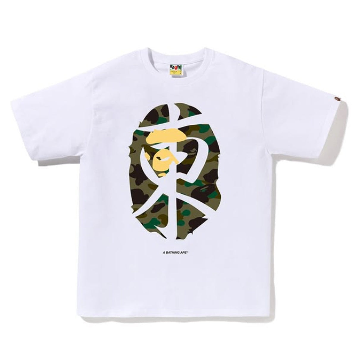 A BATHING APE BAPE 1ST CAMO TOKYO EXCLUSIVE APE HEAD TEE #2 WHITE