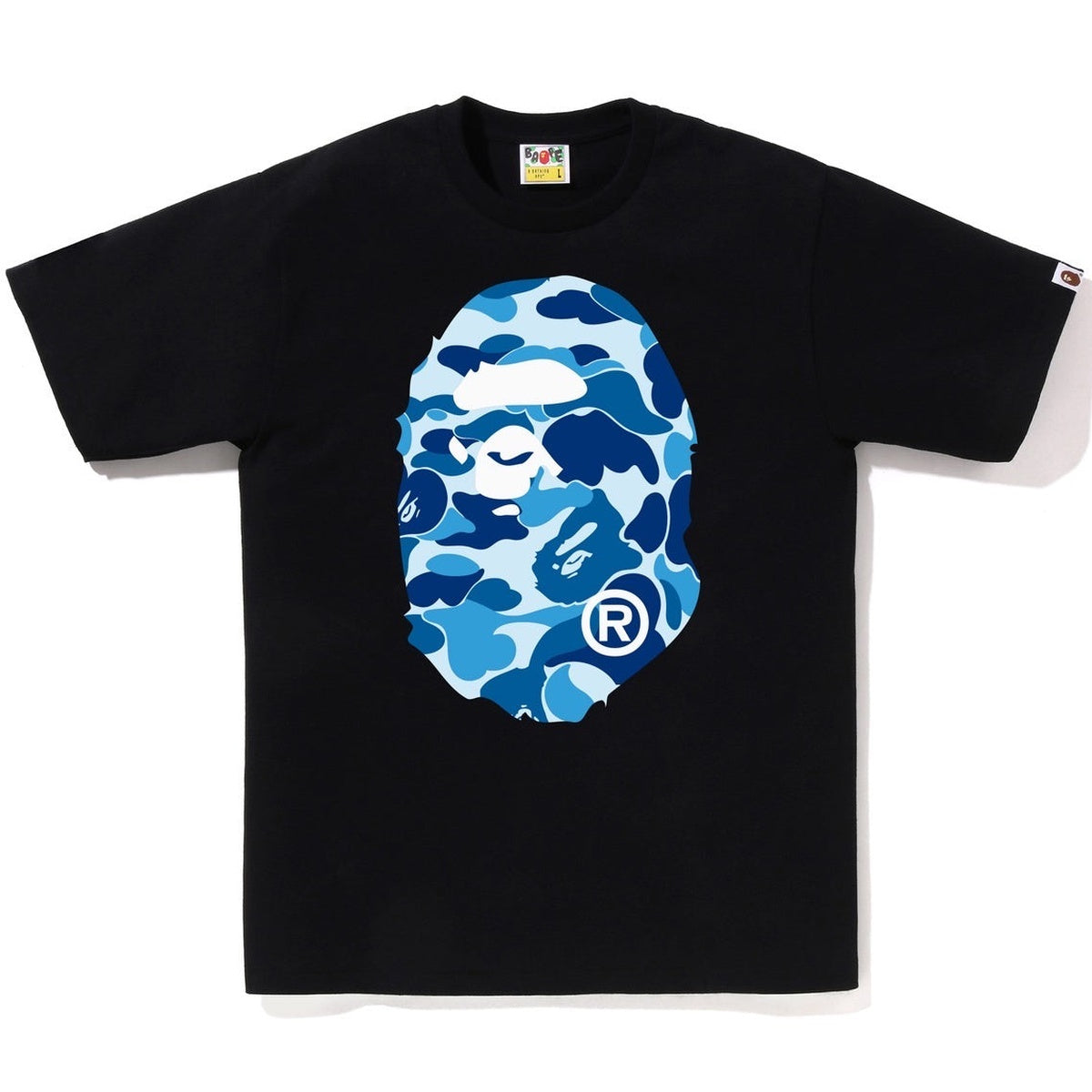 A BATHING APE BAPE ABC CAMO BIG APE HEAD TEE BLACK PINK