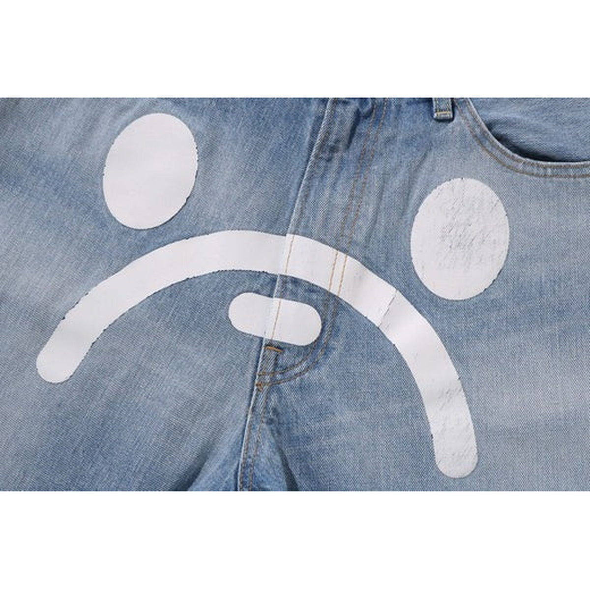 A BATHING APE BAPE MILO FACE 13 OZ DENIM PANTS INDIGO