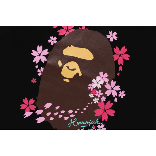A BATHING APE BAPE SAKURA APE HEAD TEE BLACK