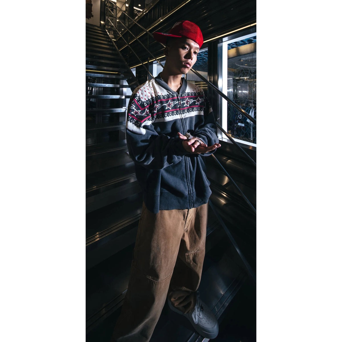 A BATHING APE BAPE SAINT MXXXXXX SWEAT JACKET CHARCOAL