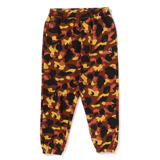 A BATHING APE BAPE 1ST CAMO ONE POINT RELAXED FIT SWEAT PANTS ORANGE