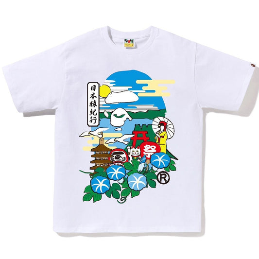 A BATHING APE BAPE JAPAN CULTURE APE HEAD TEE WHITE