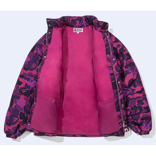 A BATHING APE BAPE SPOTIFY BY CENTRAL CEE CAMO PUFFER JACKET PURPLE