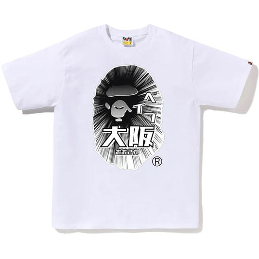 A BATHING APE BAPE COSMICS OSAKA APE HEAD TEE WHITE