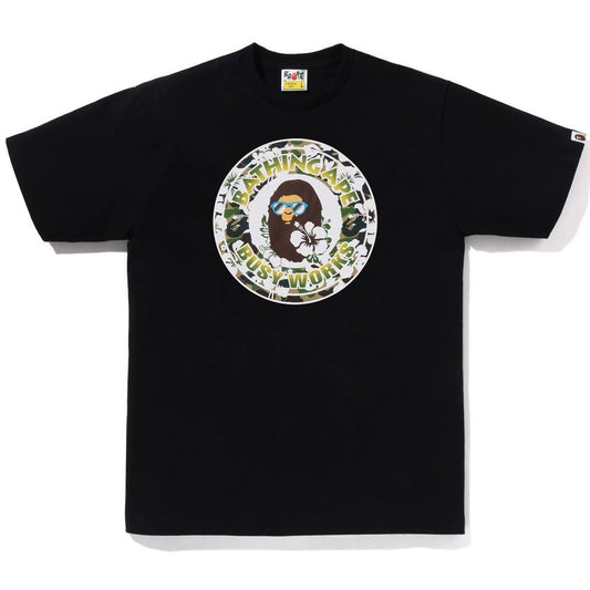 A BATHING APE BAPE ABC RESORT CAMO BUSY WORKS TEE BLACK