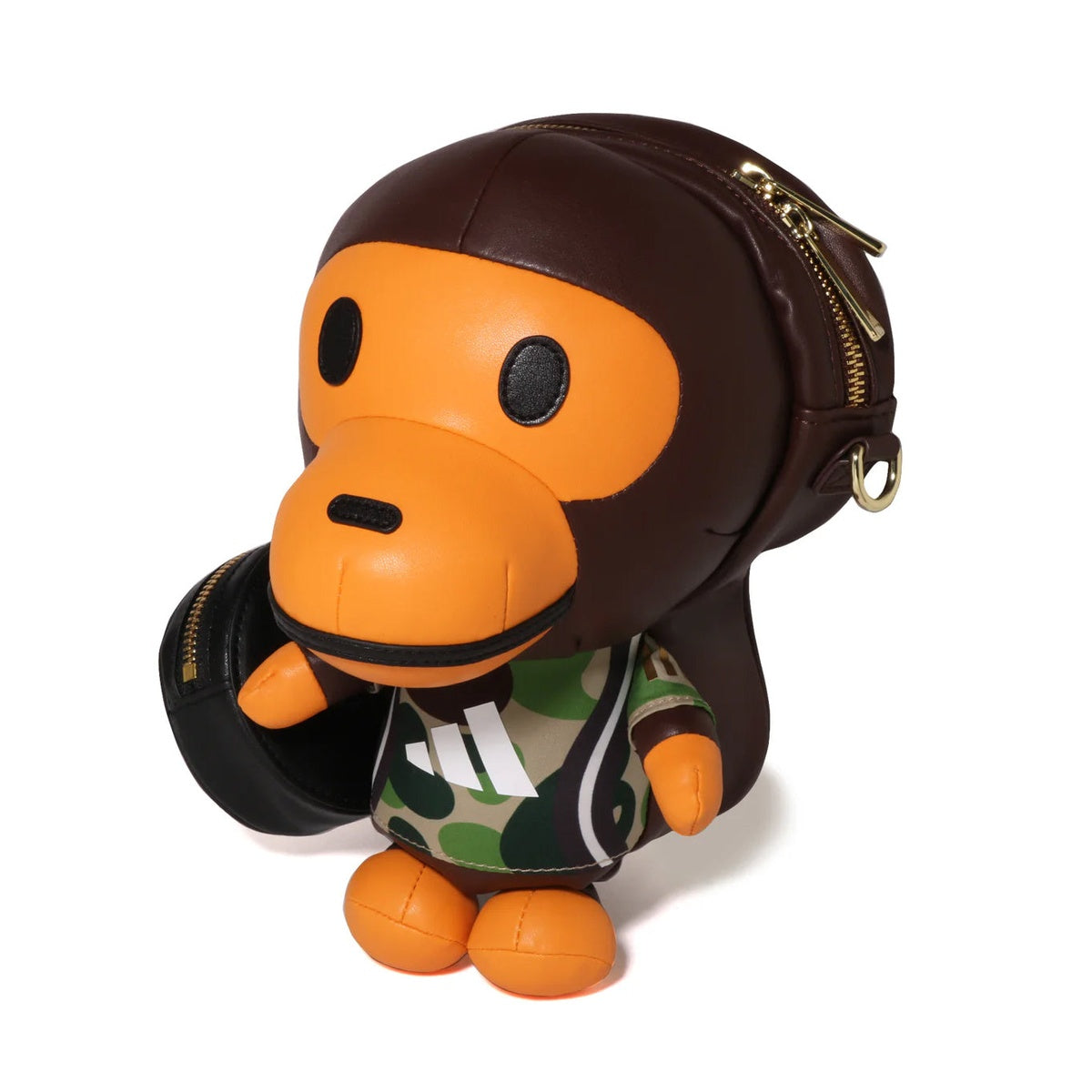A BATHING APE BAPE ADIDAS - BABY MILO BAG BROWN