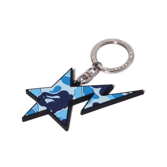 A BATHING APE BAPE ABC CAMO STA RUBBER KEYCHAIN BLUE