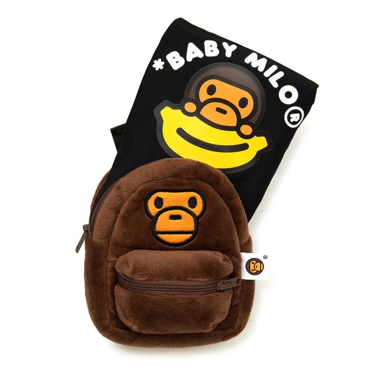 A BATHING APE BAPE - BABY MILO STORE BABY KEYCHAIN ECO BAG BROWN