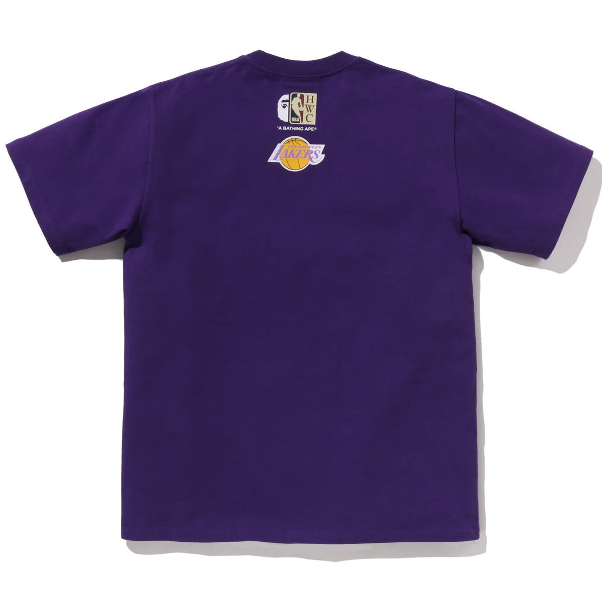 A BATHING APE BAPE M&N NBA LOS ANGELES LAKERS TEE PURPLE
