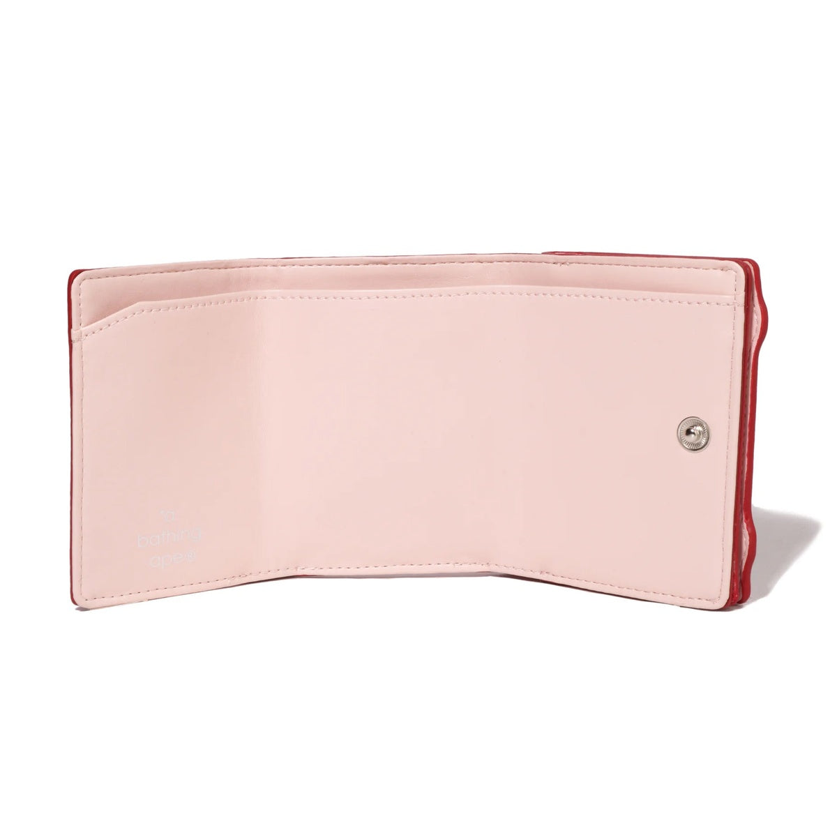 A BATHING APE BAPE LADIES' ABC BABY LISA LEATHER WALLET PINK