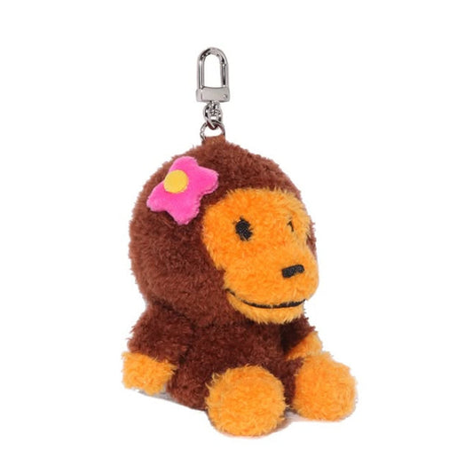 A BATHING APE BAPE BABY LISA PLUSH DOLL KEYCHAIN COIN BAG BROWN