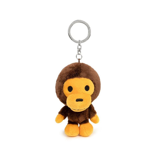 A BATHING APE BAPE BABY MILO STORE BABY MILO PLUSH DOLL KEYCHAIN BROWN