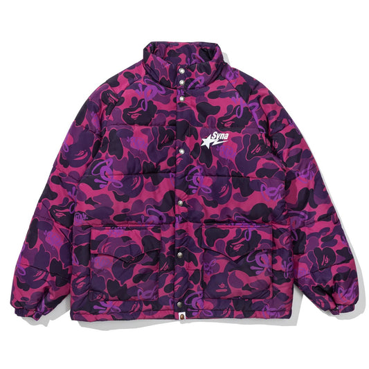 A BATHING APE BAPE SPOTIFY BY CENTRAL CEE CAMO PUFFER JACKET PURPLE