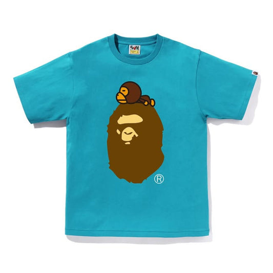 A BATHING APE BAPE MILO ON BIG APE TEE BLUE