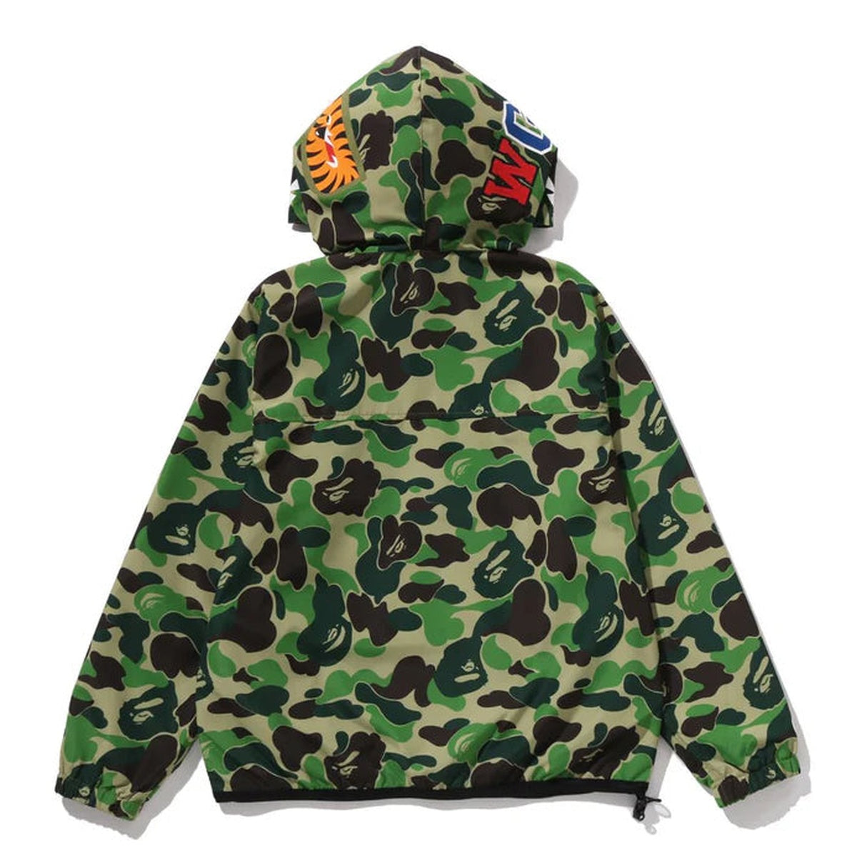 A BATHING APE BAPE Ladies' ABC CAMO SHARK HOODIE JACKET GREEN