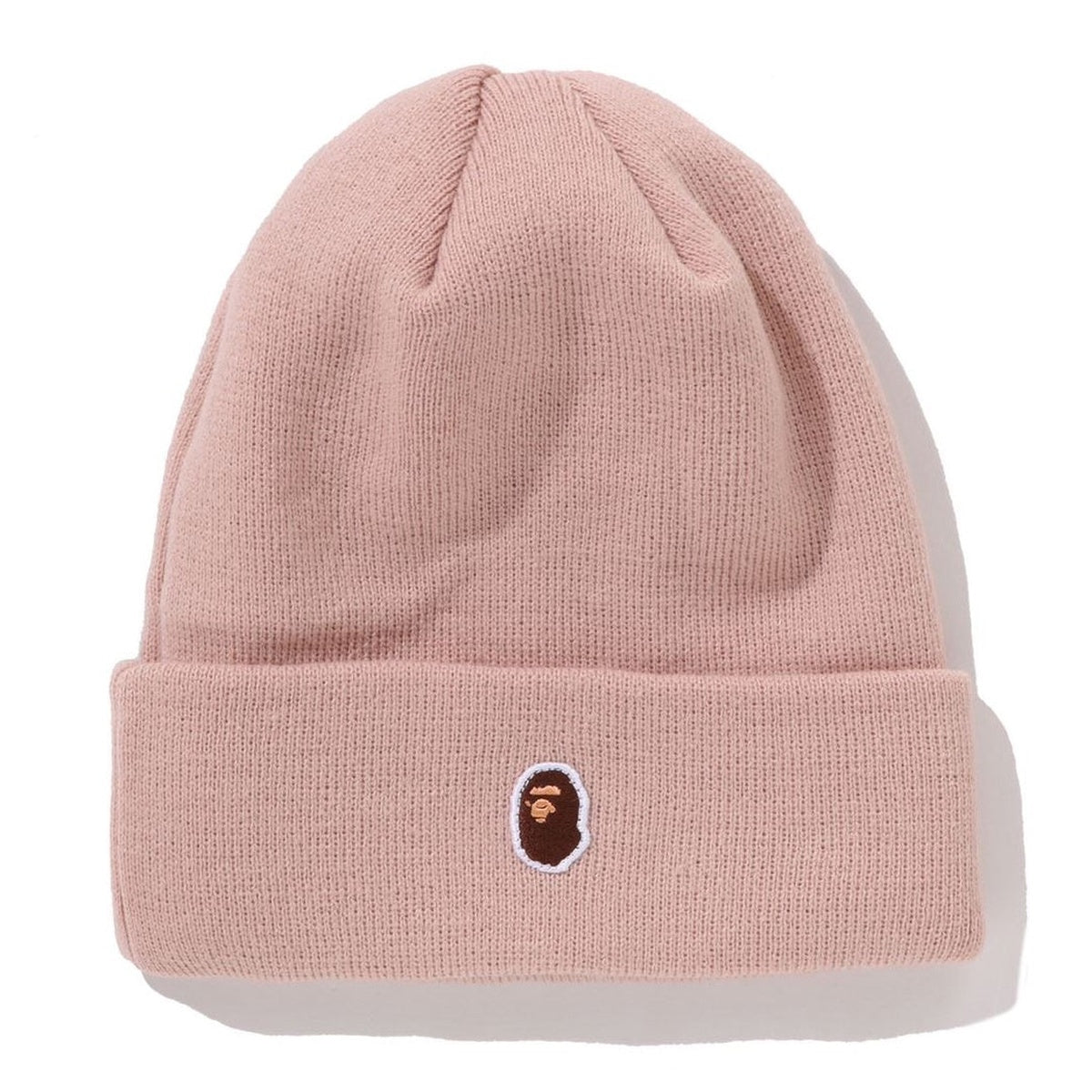 A BATHING APE BAPE APE HEAD ONE POINT NEW ERA KNIT CAP PINK