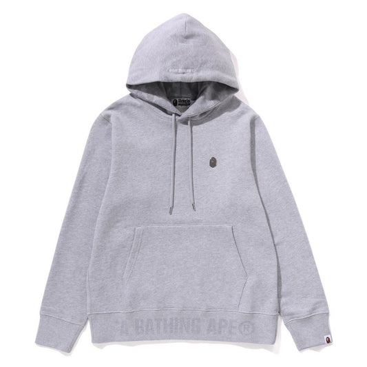 A BATHING APE BAPE ONE POINT PULLOVER HOODIE GRAY