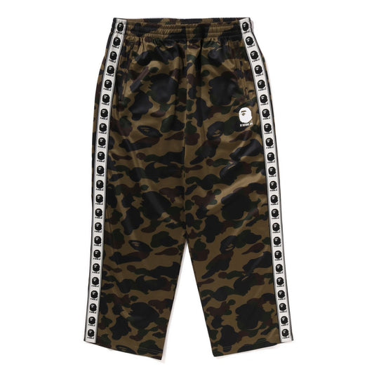A BATHING APE BAPE 1ST CAMO LOOSE FIT TRACK PANTS GREEN