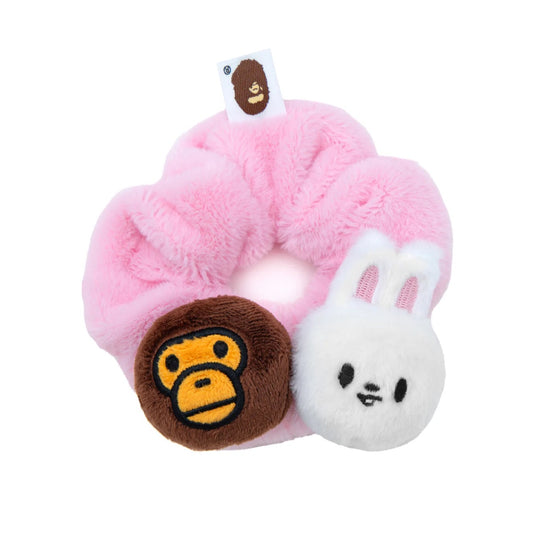 A BATHING APE BAPE STRAYKIDS LEEBIT BABY MILO SCRUNCHIE PINK