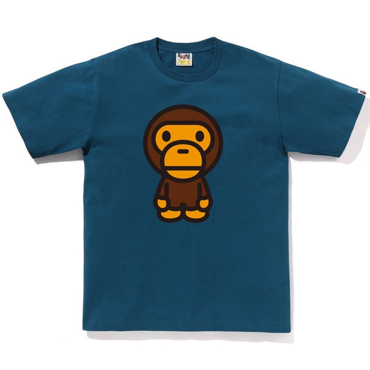 A BATHING APE BAPE BIG BABY MILO TEE NAVY