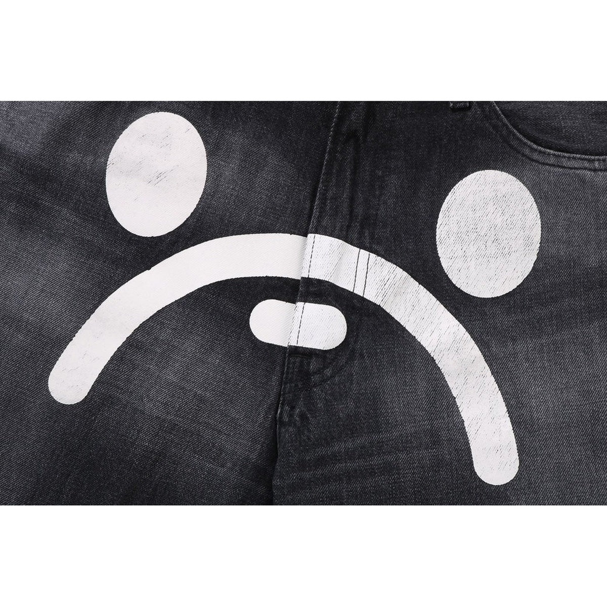 A BATHING APE BAPE MILO FACE 13 OZ DENIM PANTS BLACK