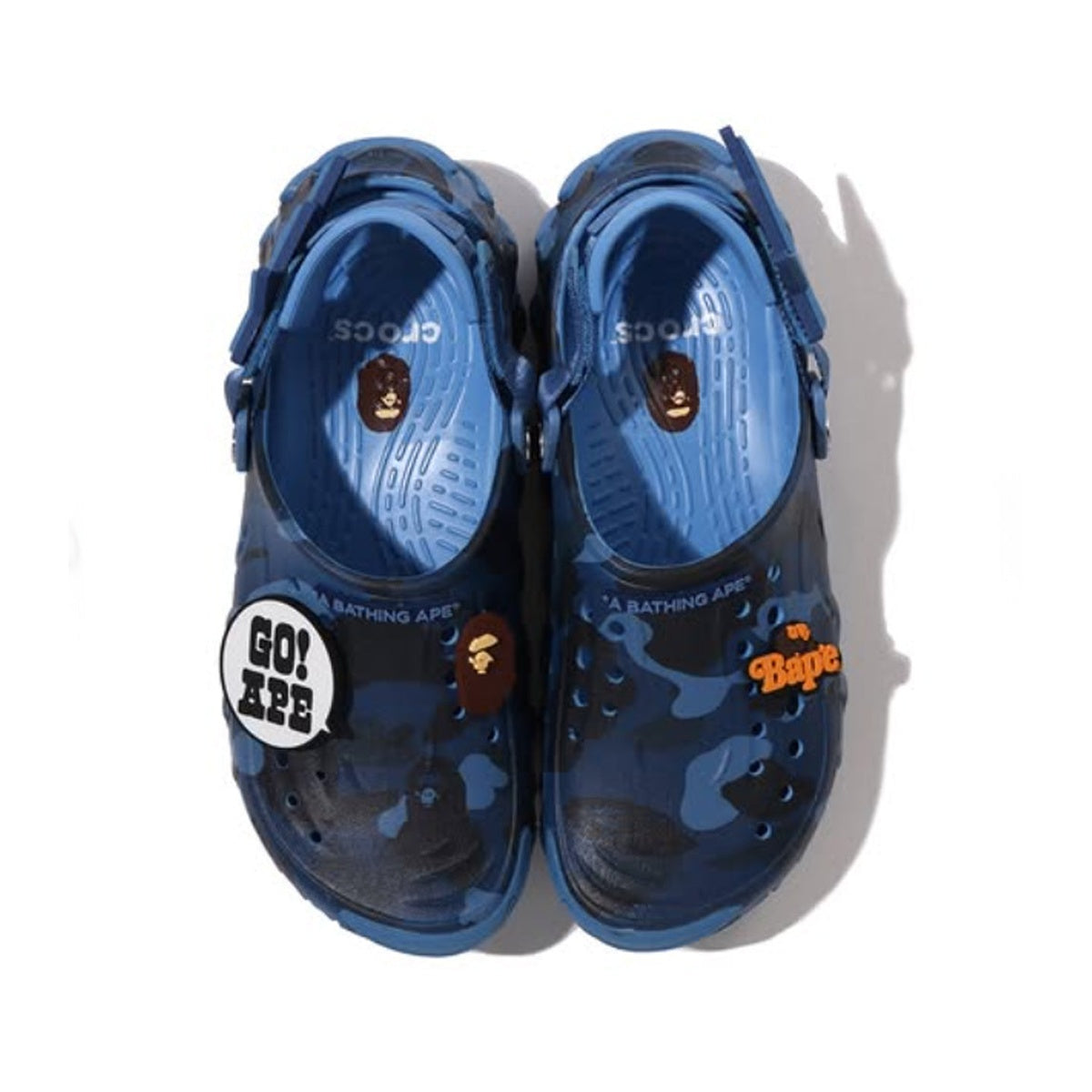 A BATHING APE BAPE CROCS - CLOG COLOR CAMO NAVY