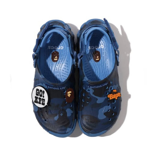 A BATHING APE BAPE CROCS - CLOG COLOR CAMO NAVY