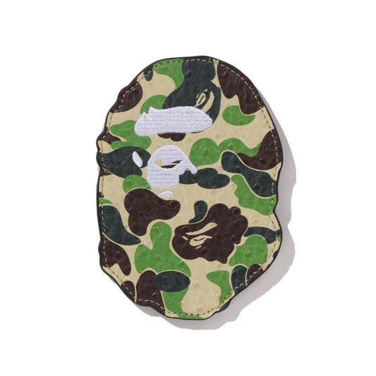 A BATHING APE BAPE ABC CAMO APE HEAD CARD CASE GREEN