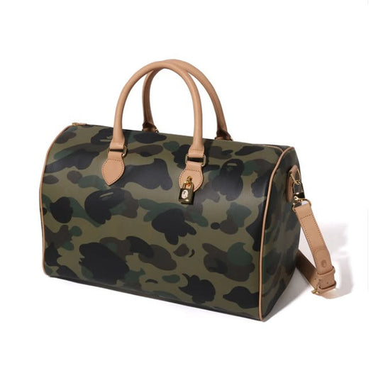 A BATHING APE BAPE 1ST CAMO BOSTON BAG GREEN
