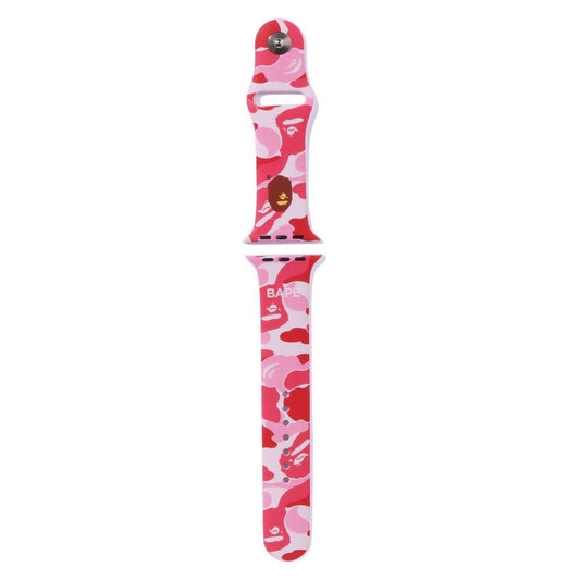 A BATHING APE BAPE ABC CAMO WATCH BAND FOR APPLE WATCH PINK
