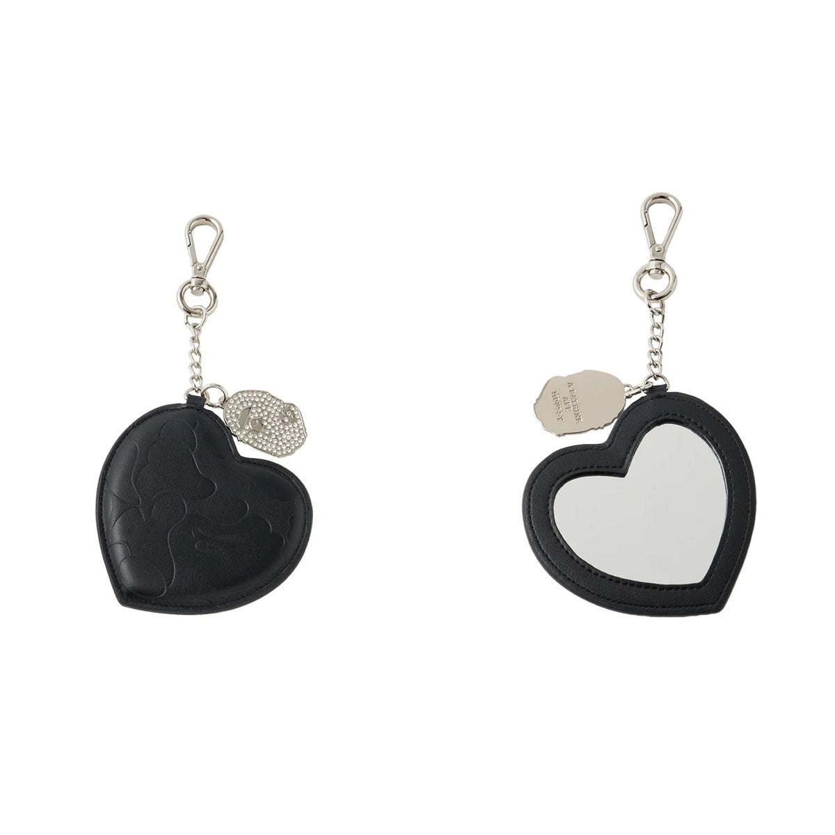 A BATHING APE LADIES' BAPE MOUSSYHEART MIRROR BLACK