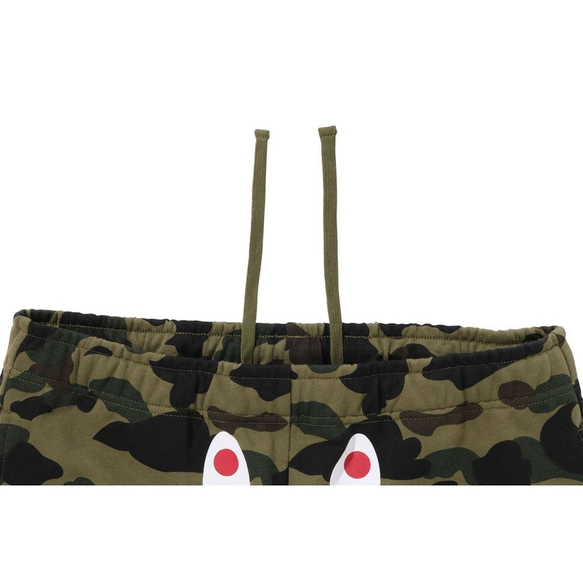 A BATHING APE BAPE 1ST CAMO SHARK SWEAT PANTS GREEN