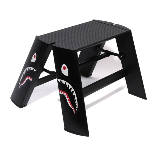 A BATHING APE BAPE LUCAMO - SHARK 1 STEP BLACK