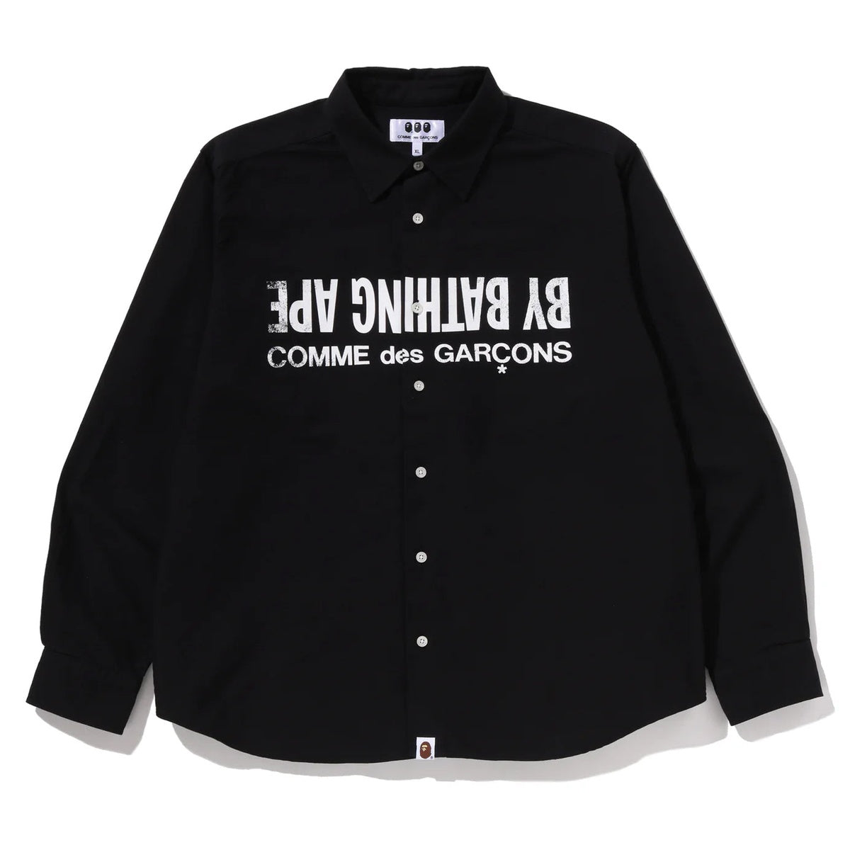 A BATHING APE BAPE COMME des GARÇONS CDG OSAKA OXFORD SHIRT BLACK