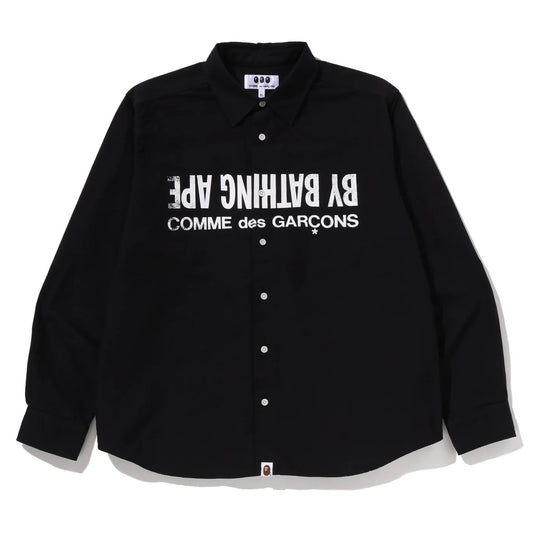 A BATHING APE BAPE COMME des GARÇONS CDG OSAKA OXFORD SHIRT BLACK