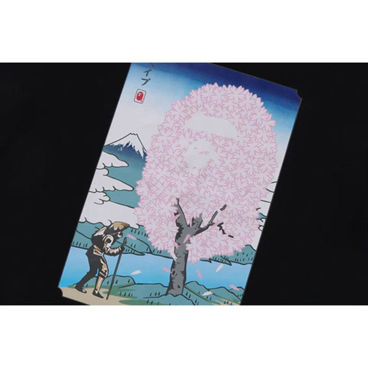 A BATHING APE BAPE JAPAN SAKURA TEE BLACK