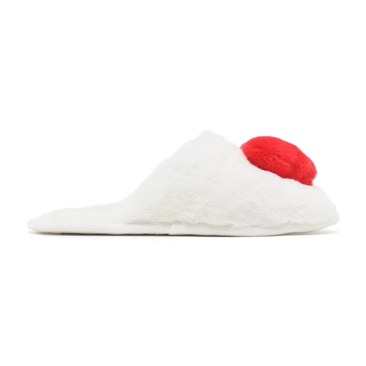A BATHING APE BAPE APEE HEART FURRY SLIPPER WHITE