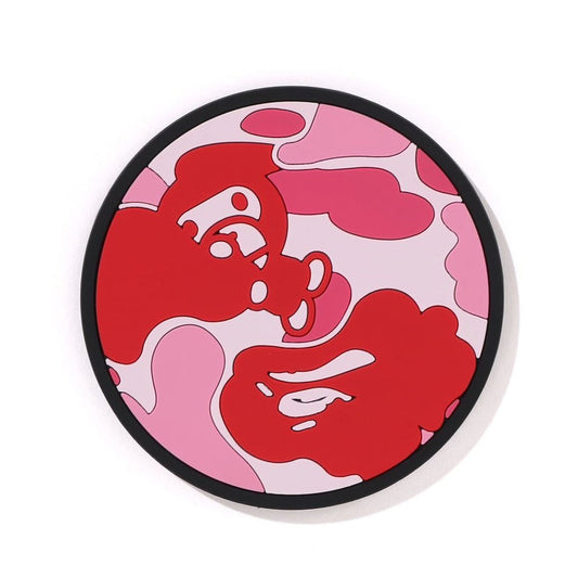 A BATHING APE BAPE ABC CAMO MILO COASTER PINK
