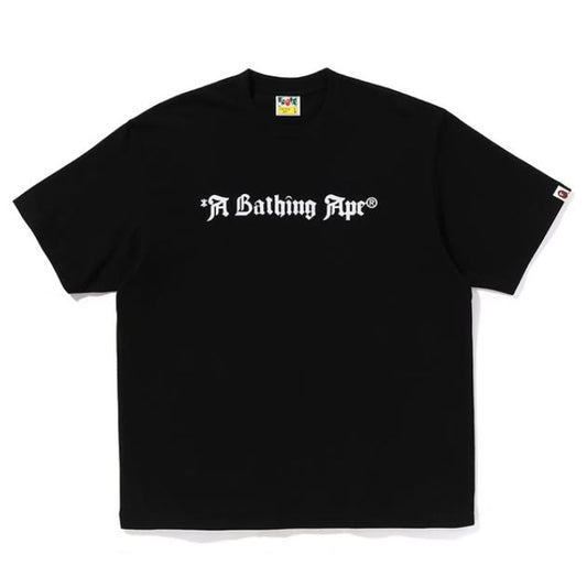 A BATHING APE BAPE A BATHING APE BAPE LOGO RELAXED FIT TEE BLACK