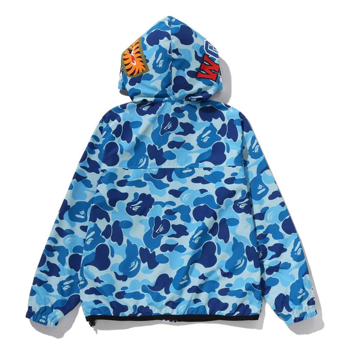 A BATHING APE BAPE Ladies' ABC CAMO SHARK HOODIE JACKET BLUE