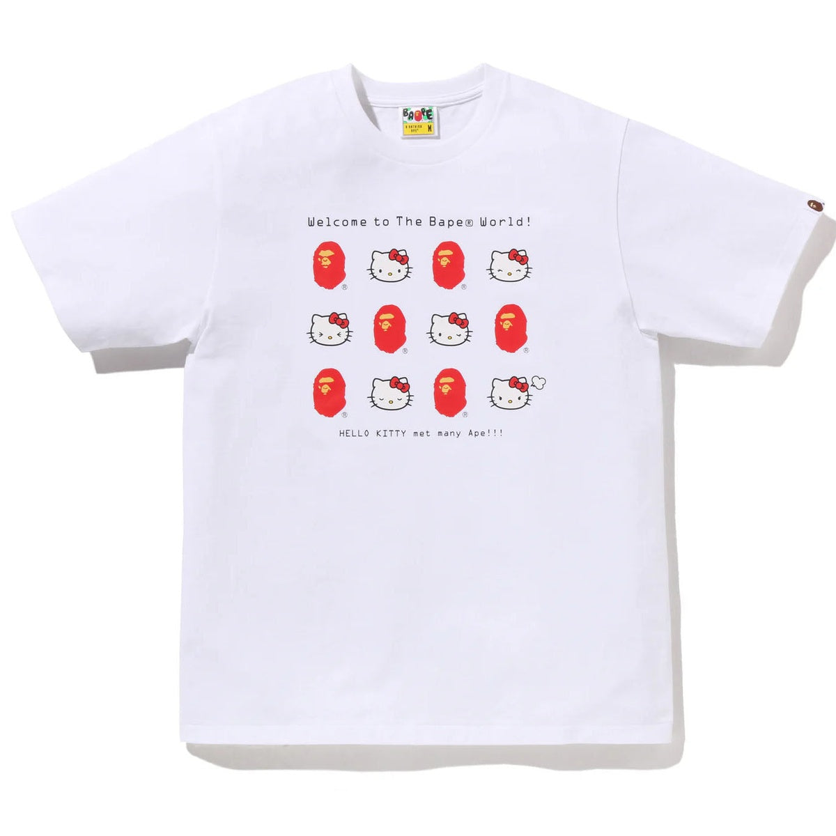 A BATHING APE BAPE SANRIO CHARACTERS HELLO KITTY TEE WHITE
