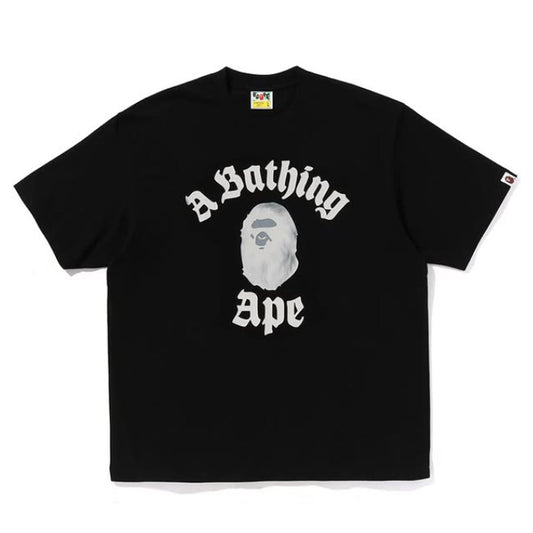 A BATHING APE BAPE COLLEGE RELAXED FIT TEE #2 BLACK