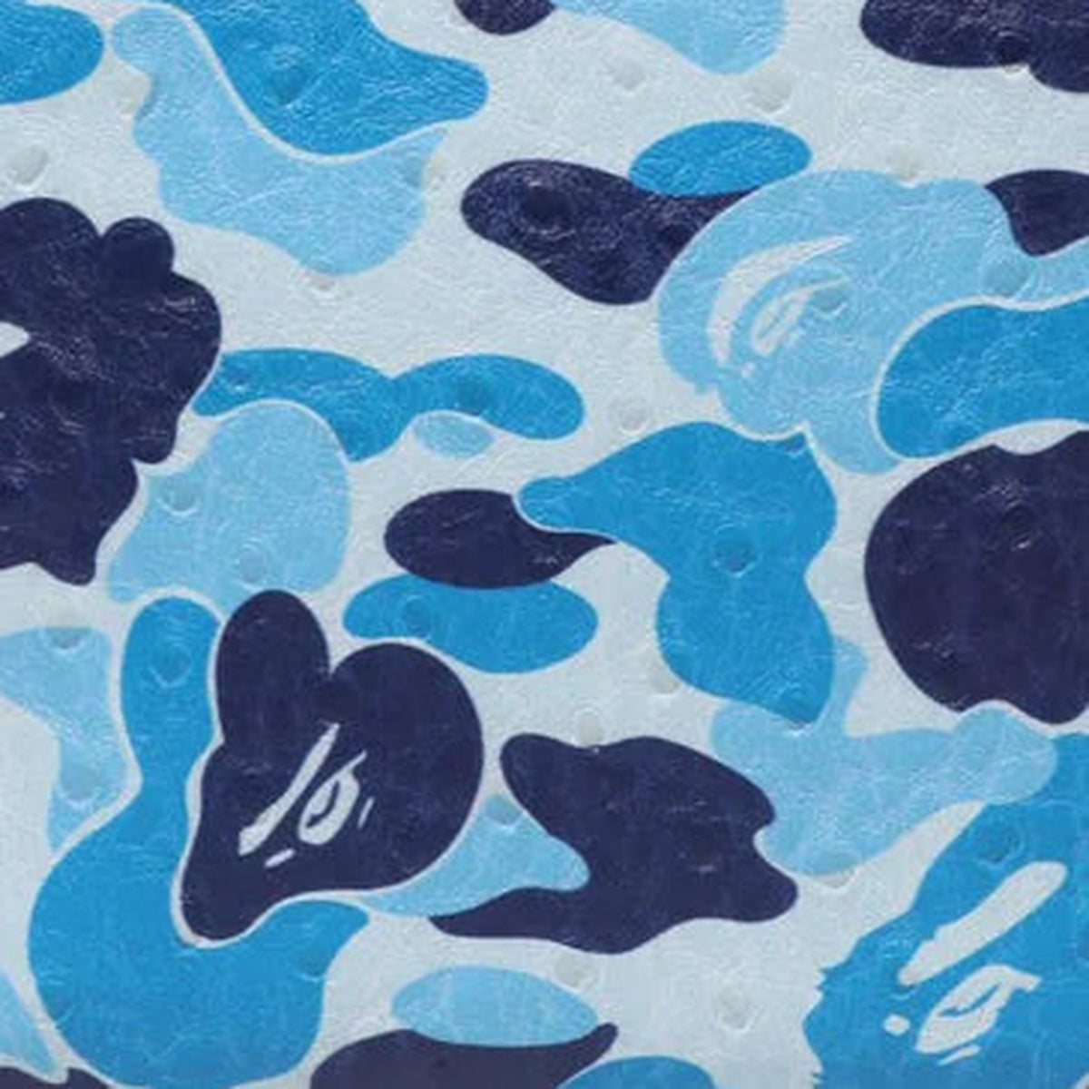 A BATHING APE BAPE ABC CAMO PU OSTRICH BOSTON BAG BLUE